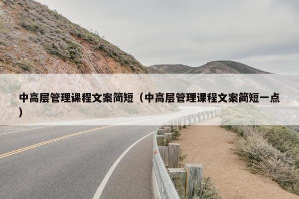 中高层管理课程文案简短（中高层管理课程文案简短一点）