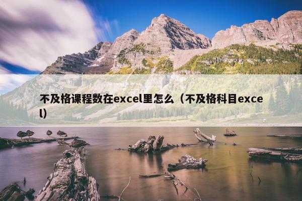不及格课程数在excel里怎么（不及格科目excel）