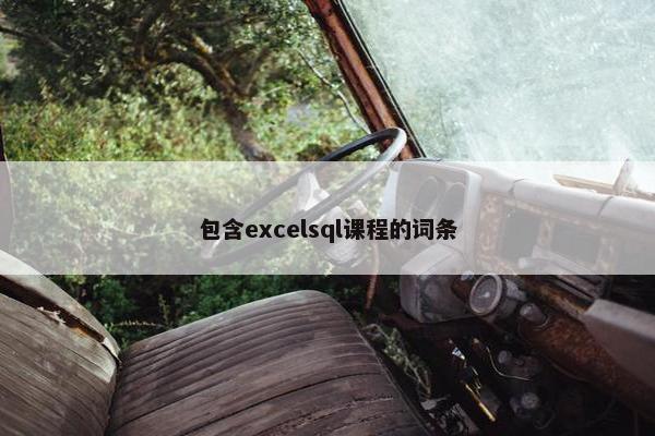 包含excelsql课程的词条
