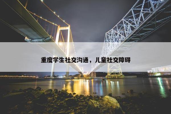 重度学生社交沟通，儿童社交障碍