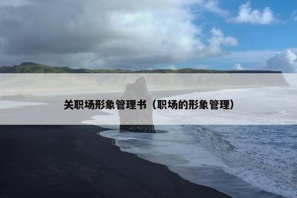 关职场形象管理书（职场的形象管理）
