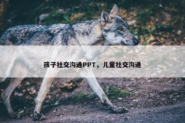 孩子社交沟通PPT，儿童社交沟通