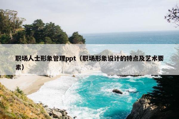职场人士形象管理ppt（职场形象设计的特点及艺术要素）