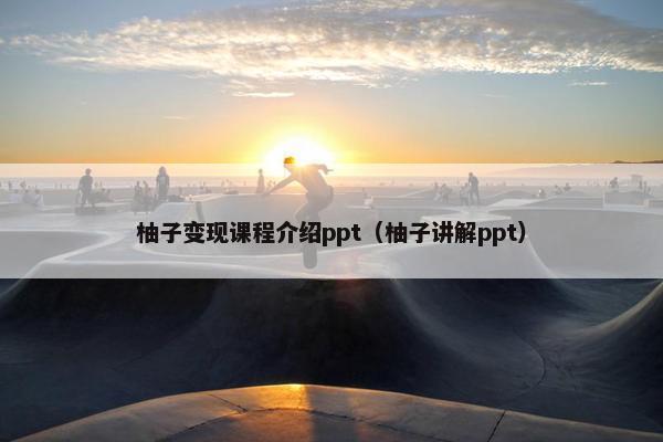 柚子变现课程介绍ppt（柚子讲解ppt）