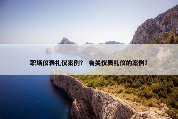 职场仪表礼仪案例？ 有关仪表礼仪的案例？
