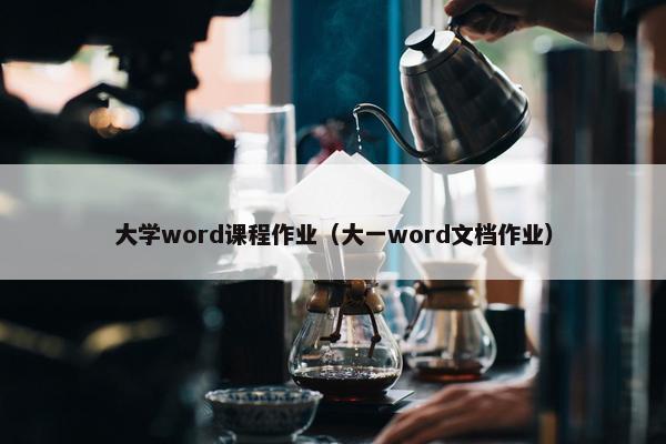 大学word课程作业（大一word文档作业）