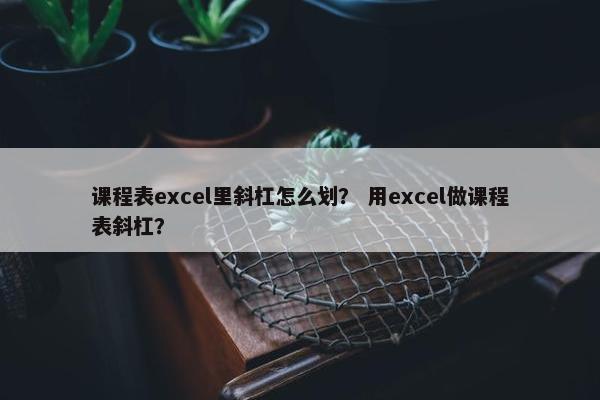 课程表excel里斜杠怎么划？ 用excel做课程表斜杠？