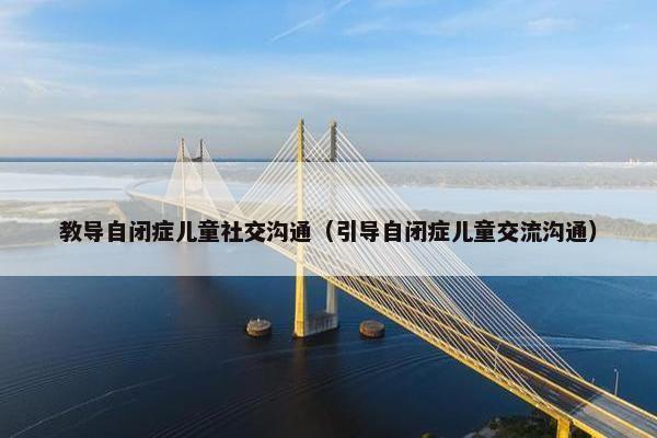 教导自闭症儿童社交沟通（引导自闭症儿童交流沟通）