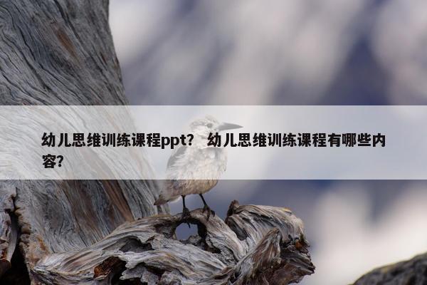 幼儿思维训练课程ppt？ 幼儿思维训练课程有哪些内容？