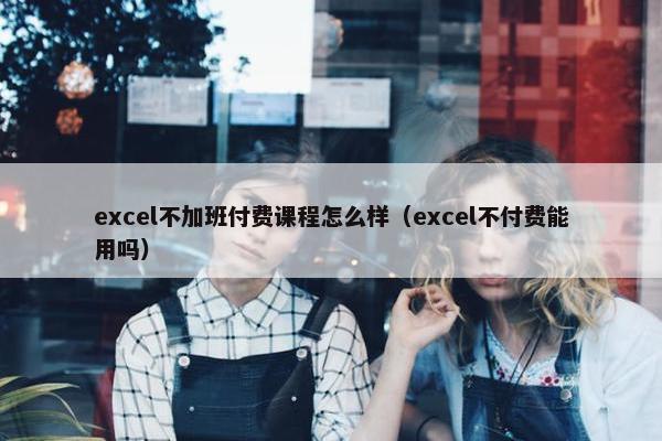 excel不加班付费课程怎么样（excel不付费能用吗）