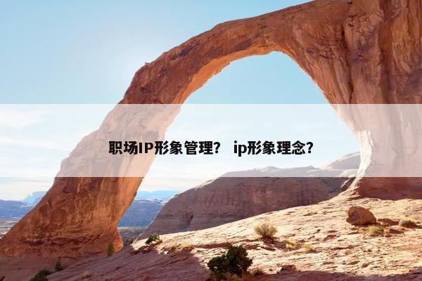 职场IP形象管理？ ip形象理念？