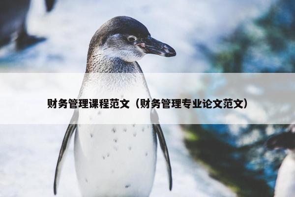 财务管理课程范文（财务管理专业论文范文）