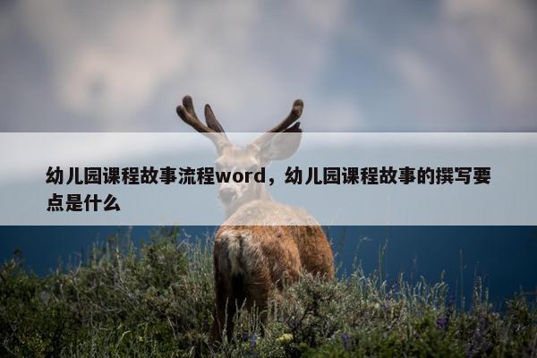 幼儿园课程故事流程word，幼儿园课程故事的撰写要点是什么