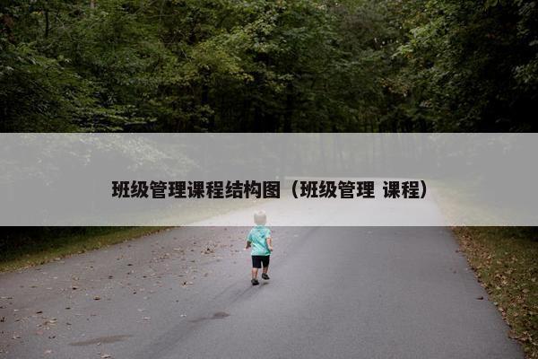 班级管理课程结构图（班级管理 课程）