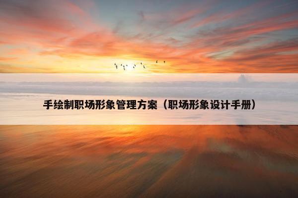 手绘制职场形象管理方案（职场形象设计手册）