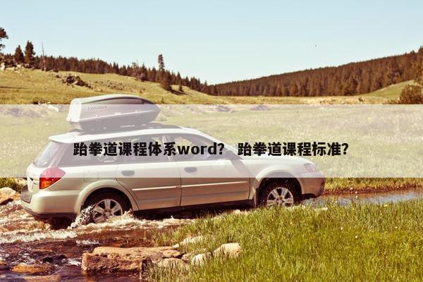 跆拳道课程体系word？ 跆拳道课程标准？