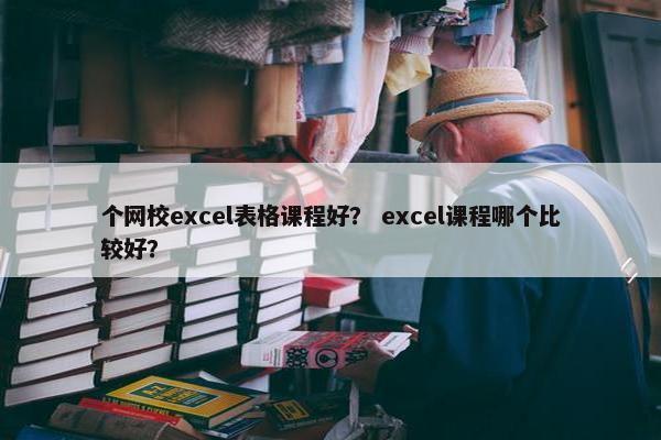 个网校excel表格课程好？ excel课程哪个比较好？