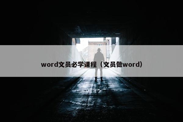 word文员必学课程（文员做word）