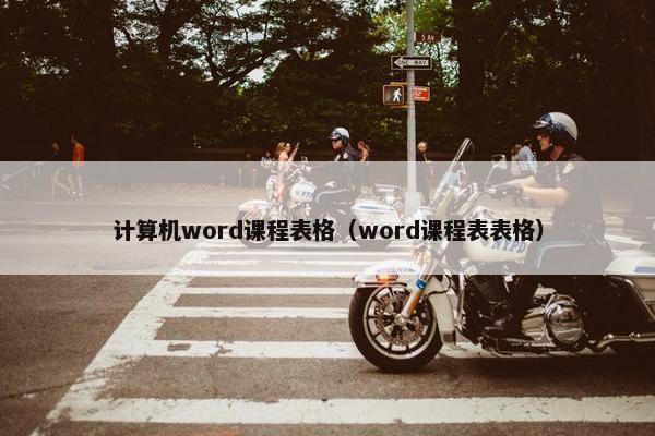 计算机word课程表格（word课程表表格）