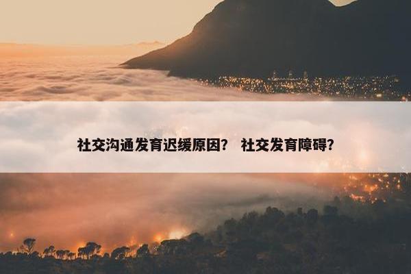 社交沟通发育迟缓原因？ 社交发育障碍？