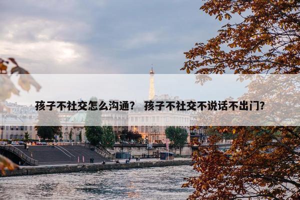 孩子不社交怎么沟通？ 孩子不社交不说话不出门？