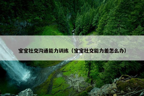 宝宝社交沟通能力训练（宝宝社交能力差怎么办）