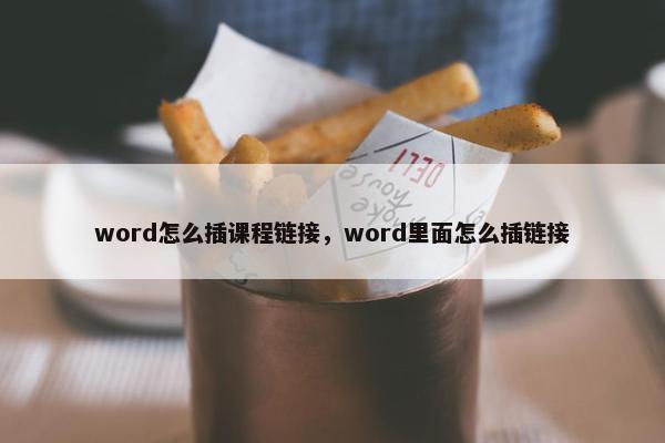 word怎么插课程链接，word里面怎么插链接