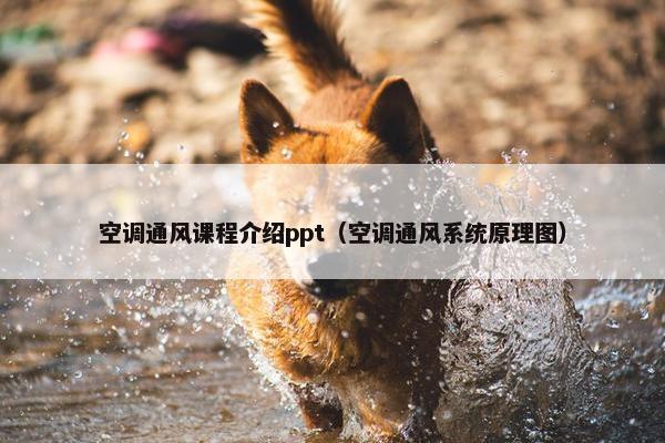 空调通风课程介绍ppt（空调通风系统原理图）