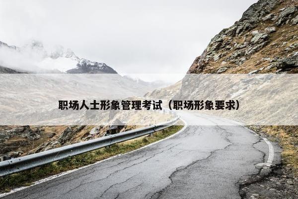 职场人士形象管理考试（职场形象要求）