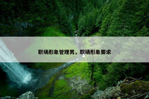 职场形象管理男，职场形象要求