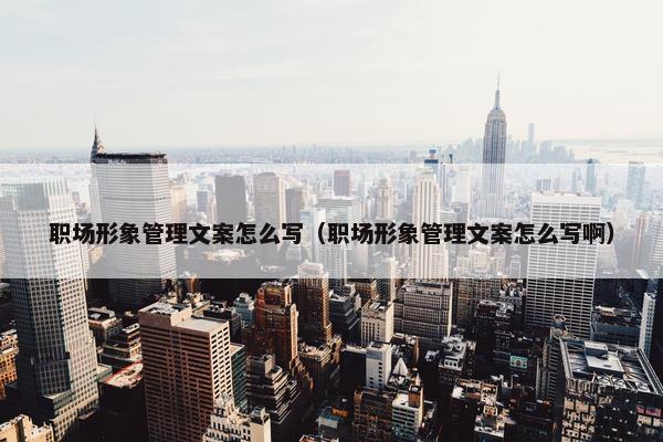 职场形象管理文案怎么写（职场形象管理文案怎么写啊）
