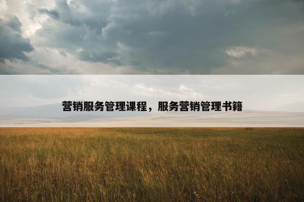 营销服务管理课程，服务营销管理书籍