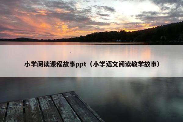 小学阅读课程故事ppt（小学语文阅读教学故事）