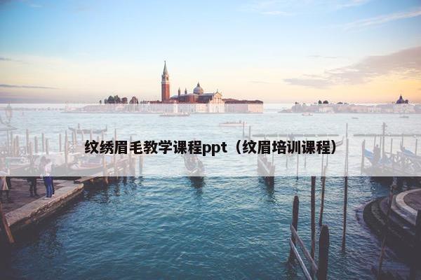 纹绣眉毛教学课程ppt（纹眉培训课程）