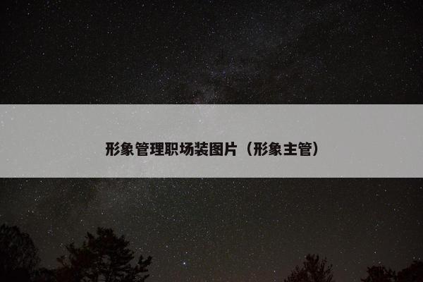 形象管理职场装图片（形象主管）