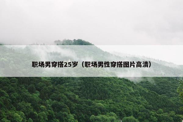 职场男穿搭25岁（职场男性穿搭图片高清）