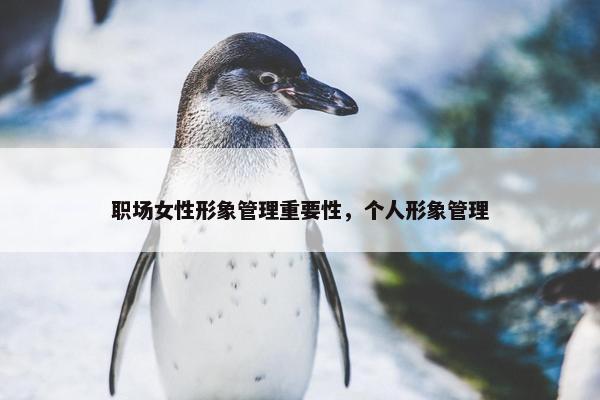 职场女性形象管理重要性，个人形象管理