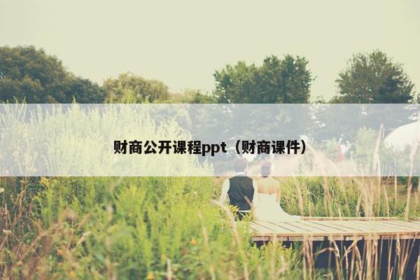 财商公开课程ppt（财商课件）