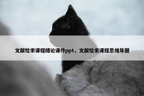 文献检索课程绪论课件ppt，文献检索课程思维导图