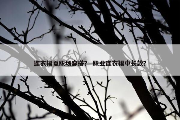 连衣裙夏职场穿搭？ 职业连衣裙中长款？