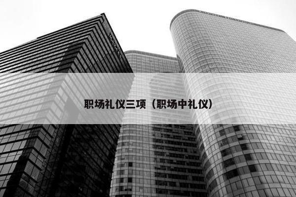职场礼仪三项（职场中礼仪）