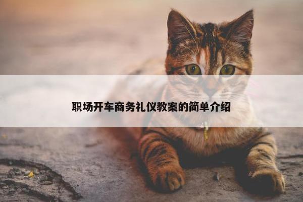 职场开车商务礼仪教案的简单介绍