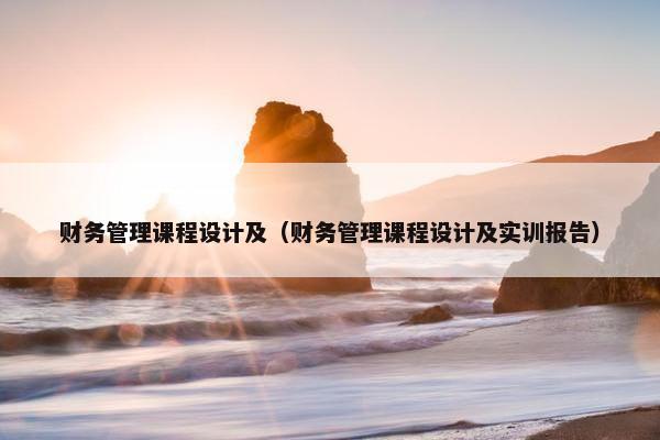 财务管理课程设计及（财务管理课程设计及实训报告）