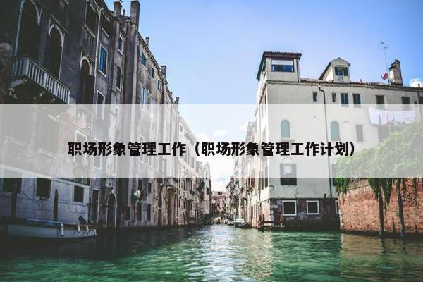 职场形象管理工作（职场形象管理工作计划）
