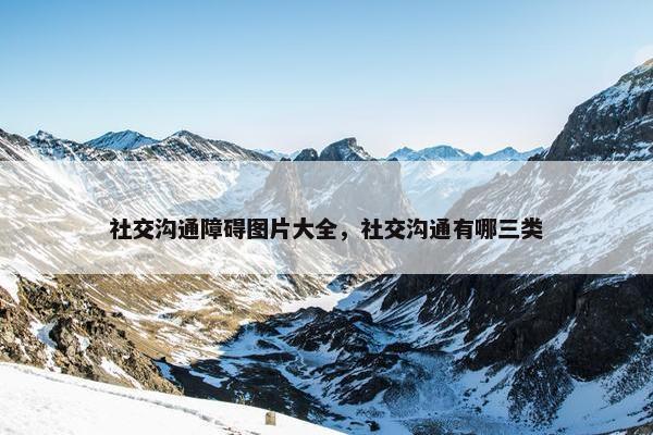 社交沟通障碍图片大全，社交沟通有哪三类