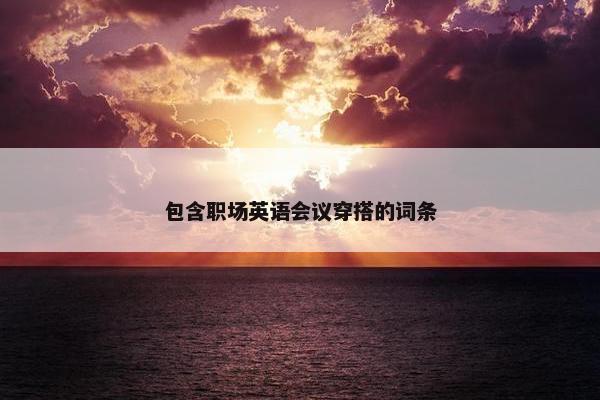 包含职场英语会议穿搭的词条