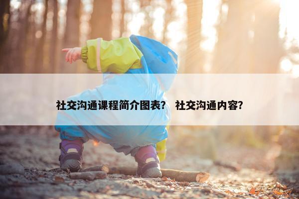 社交沟通课程简介图表？ 社交沟通内容？