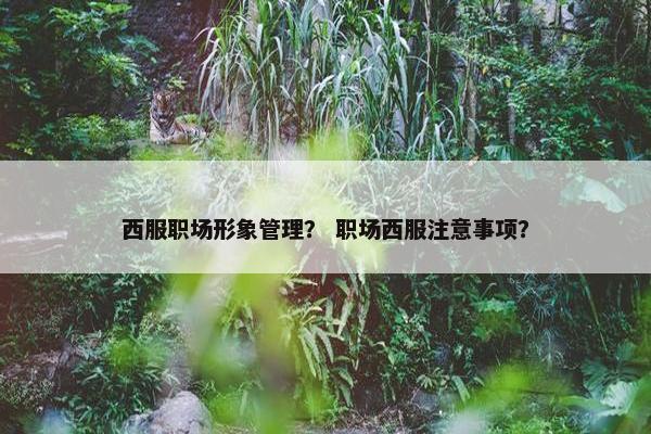 西服职场形象管理？ 职场西服注意事项？