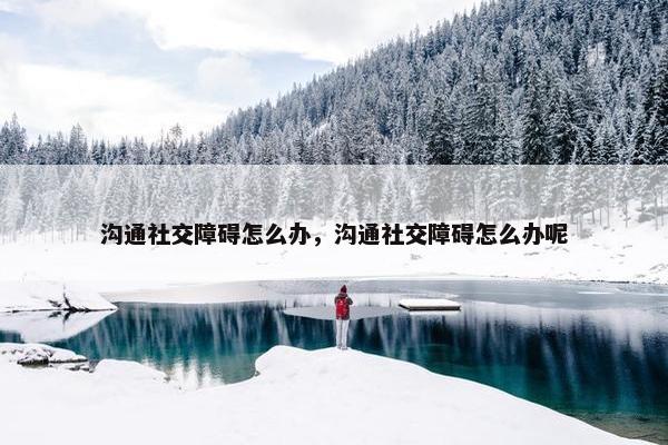 沟通社交障碍怎么办，沟通社交障碍怎么办呢