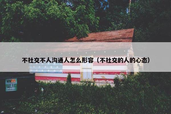 不社交不人沟通人怎么形容（不社交的人的心态）
